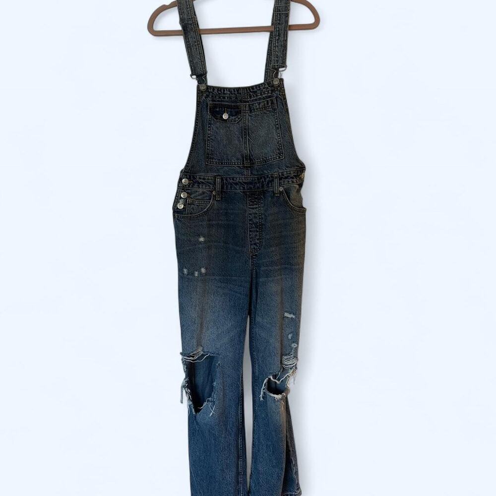 Free People Dark Blue Women Jeans Overalls
